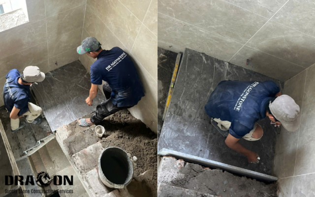 đá cầu thang bị nứt