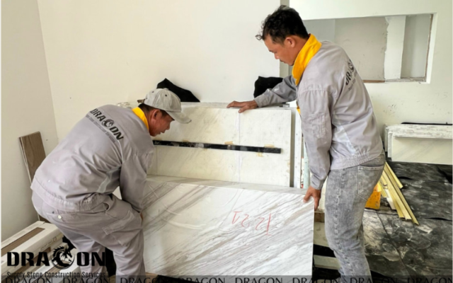 thi công đá ốp tam cấp